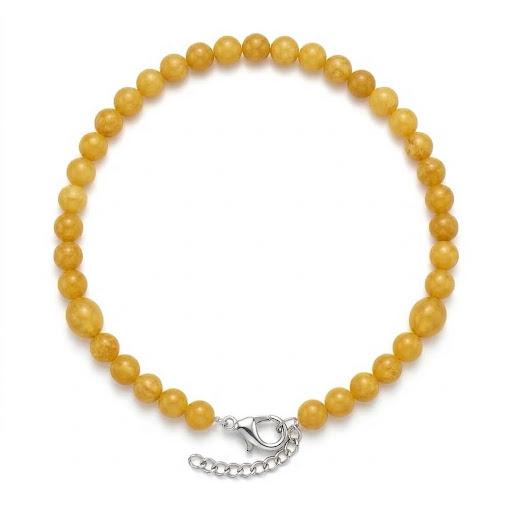 Collana in acciaio inossidabile e perle in pietra naturale "Autunno"