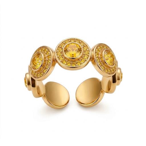Anello regolabile waterproof placcato oro 18K "Elena"