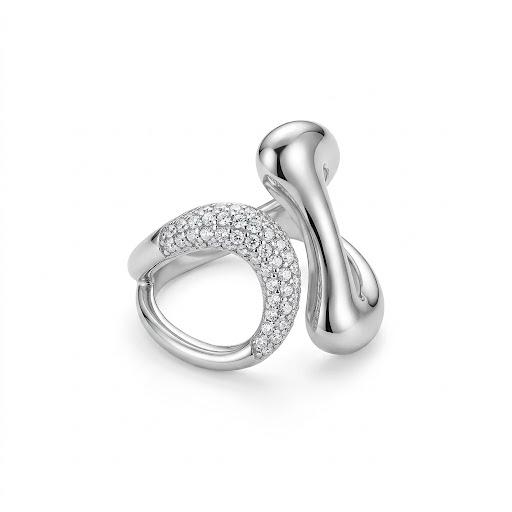 Anello regolabile in acciaio inossidabile waterproof placcato oro 18K "Incontro"