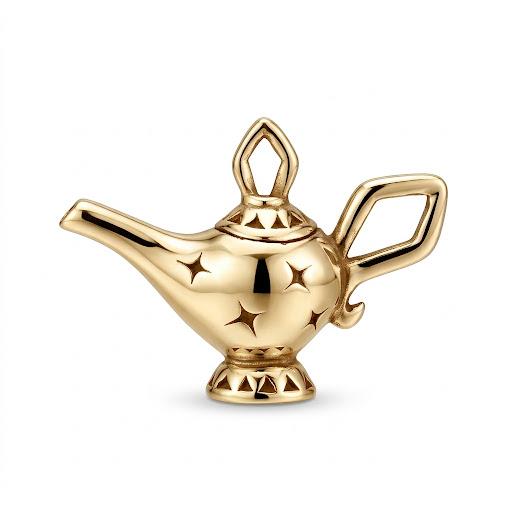 Ciondolo in acciaio inossidabile placcato oro 18K "Aladino"