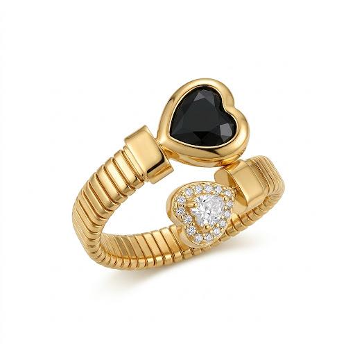Anello regolabile waterproof placcato oro 18K "Spira"