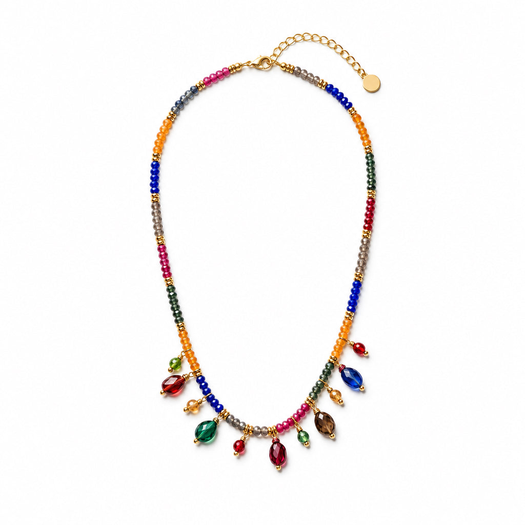 Collana in acciaio inossidabile e resina "Vitamina"