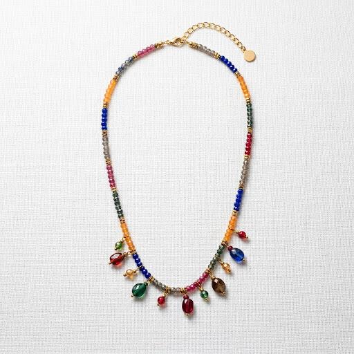 Collana in acciaio inossidabile e resina "Vitamina"