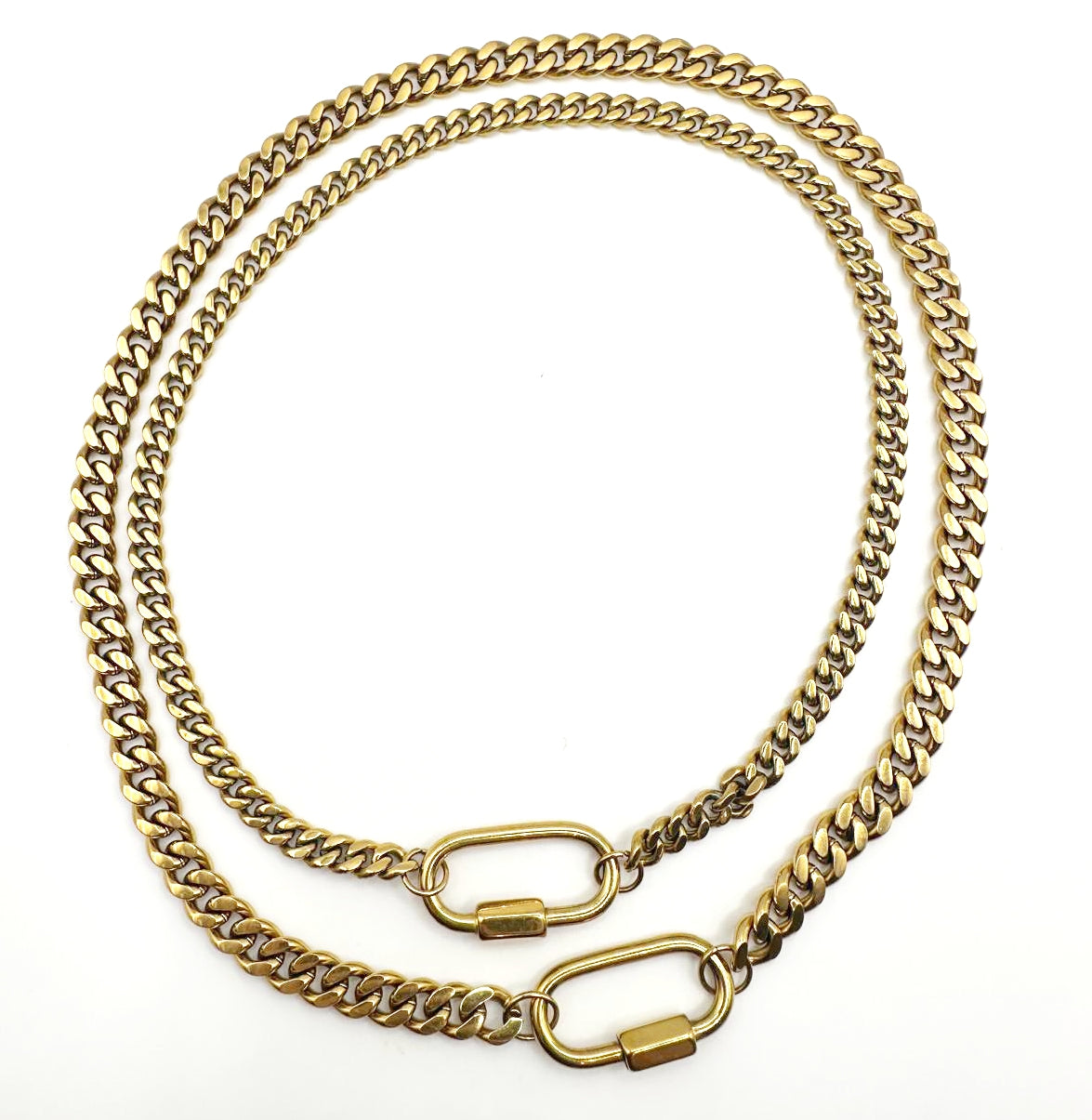Collana in acciaio inossidabile anallergica e waterproof "Agganciami"