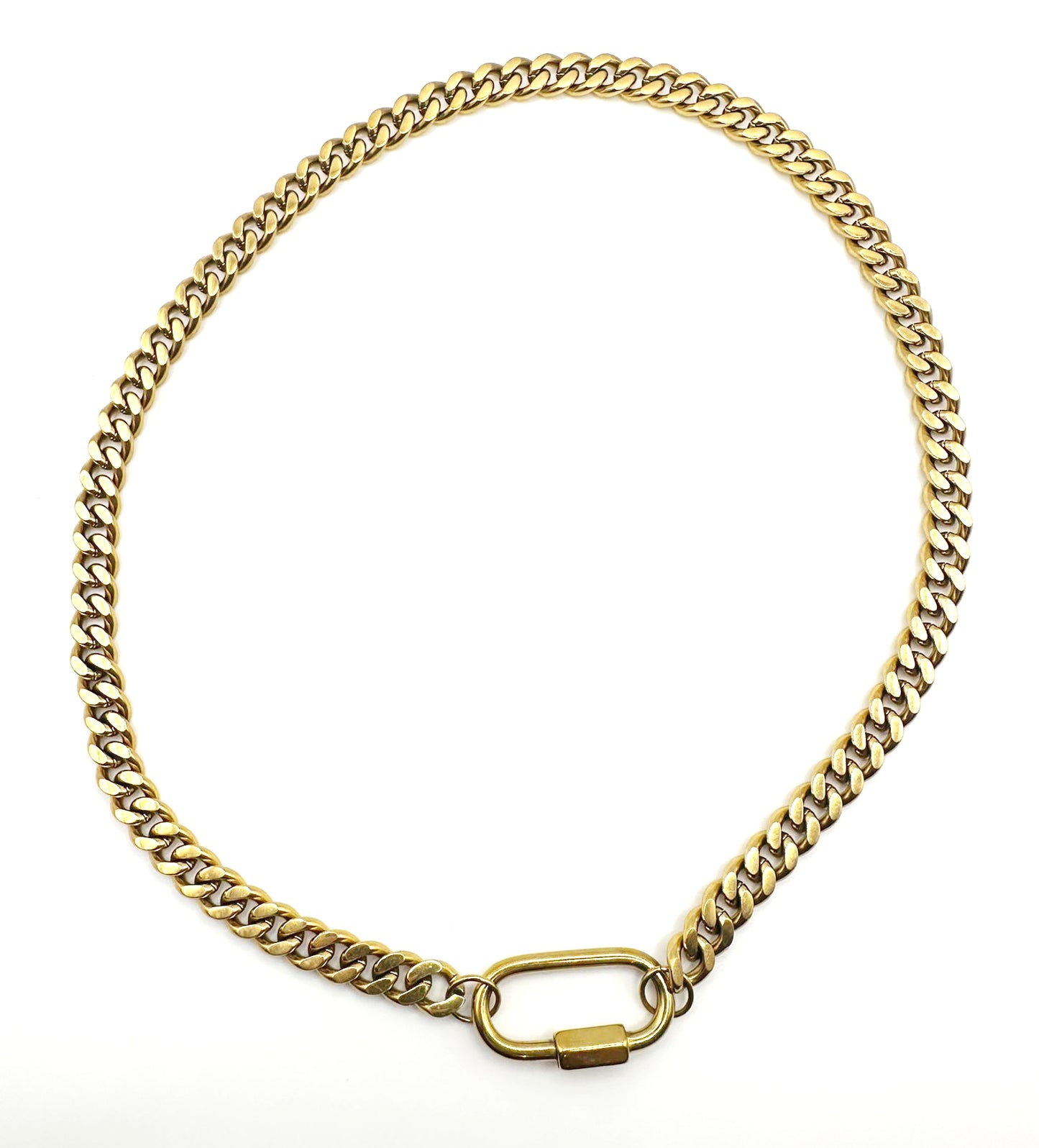 Collana in acciaio inossidabile anallergica e waterproof "Agganciami"
