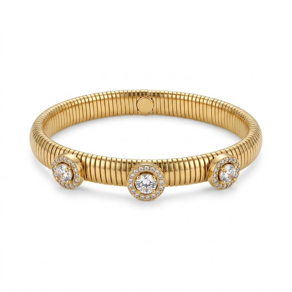 Bracciale in acciaio inossidabile anallergico e waterproof "Elettra"