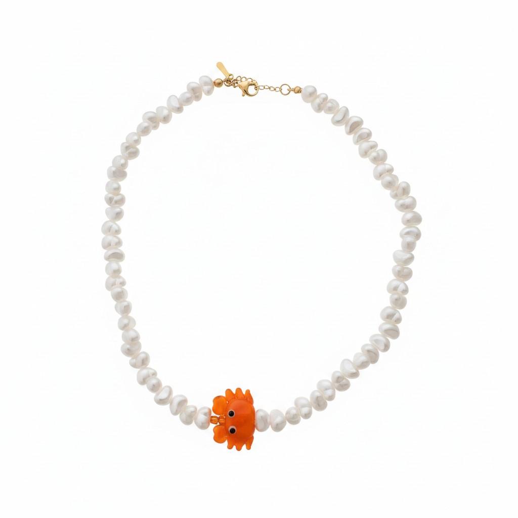 Collana in acciaio inossidabile anallergica e waterproof "Granchietto"