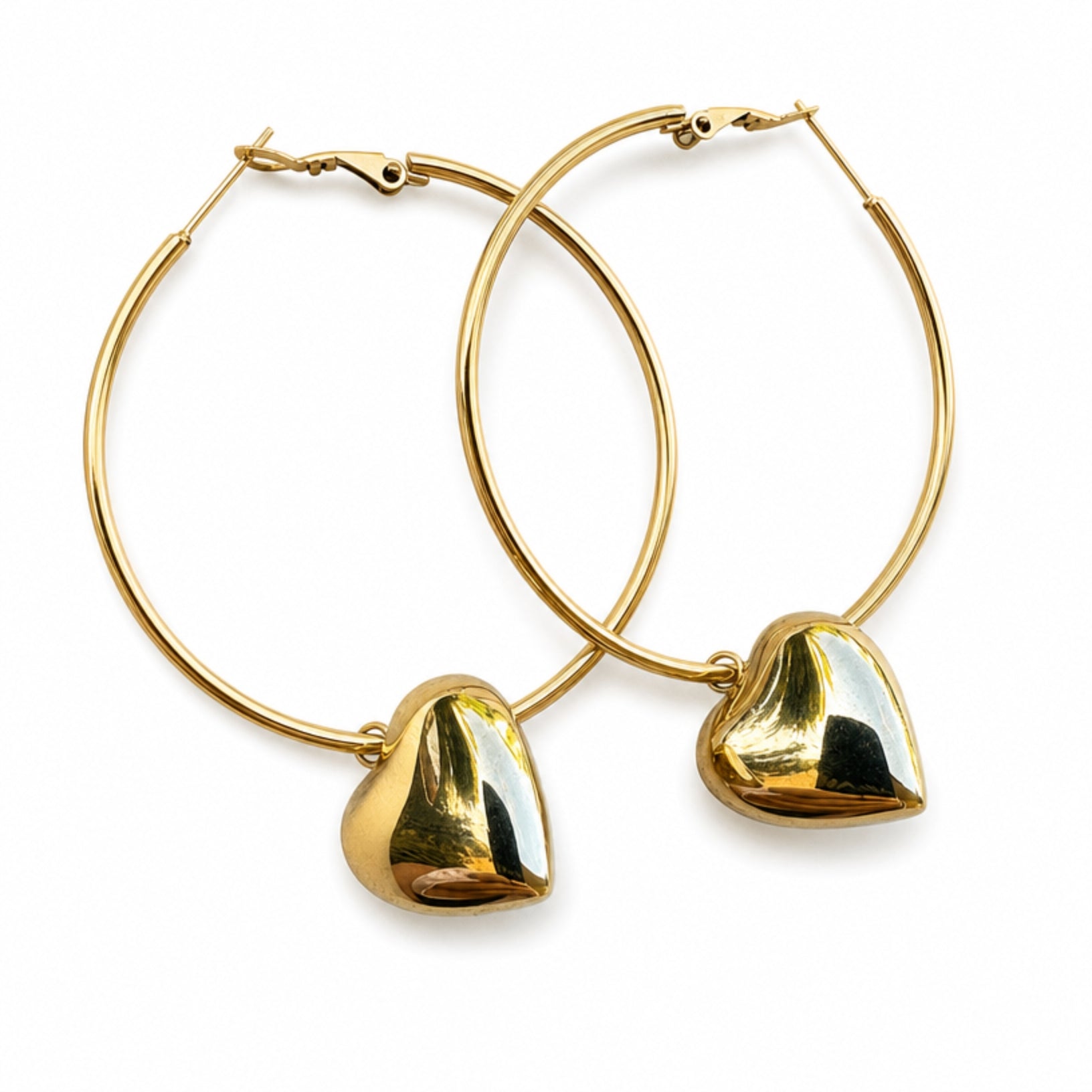 Orecchini in acciaio inossidabile anallergici e waterproof placcati oro 18K "Miriam"