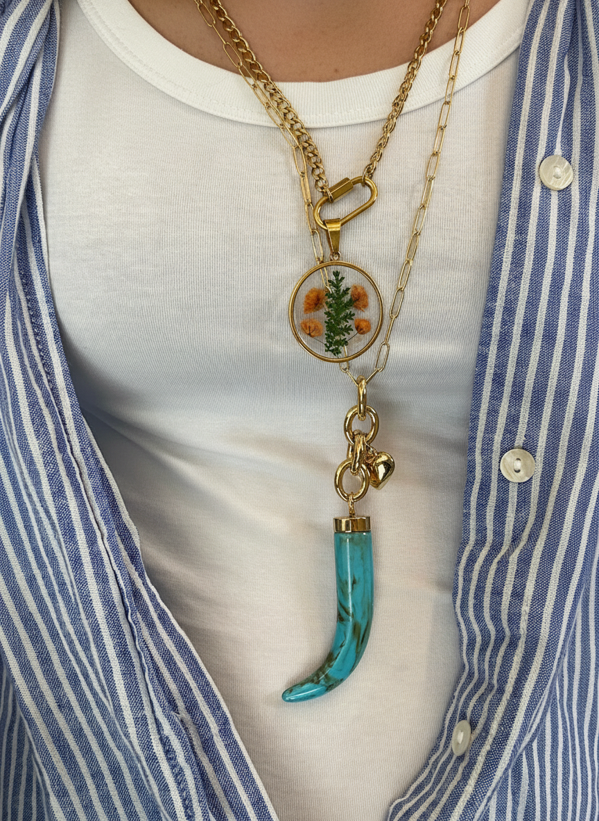 Collana in acciaio inossidabile anallergico e waterproof "India"