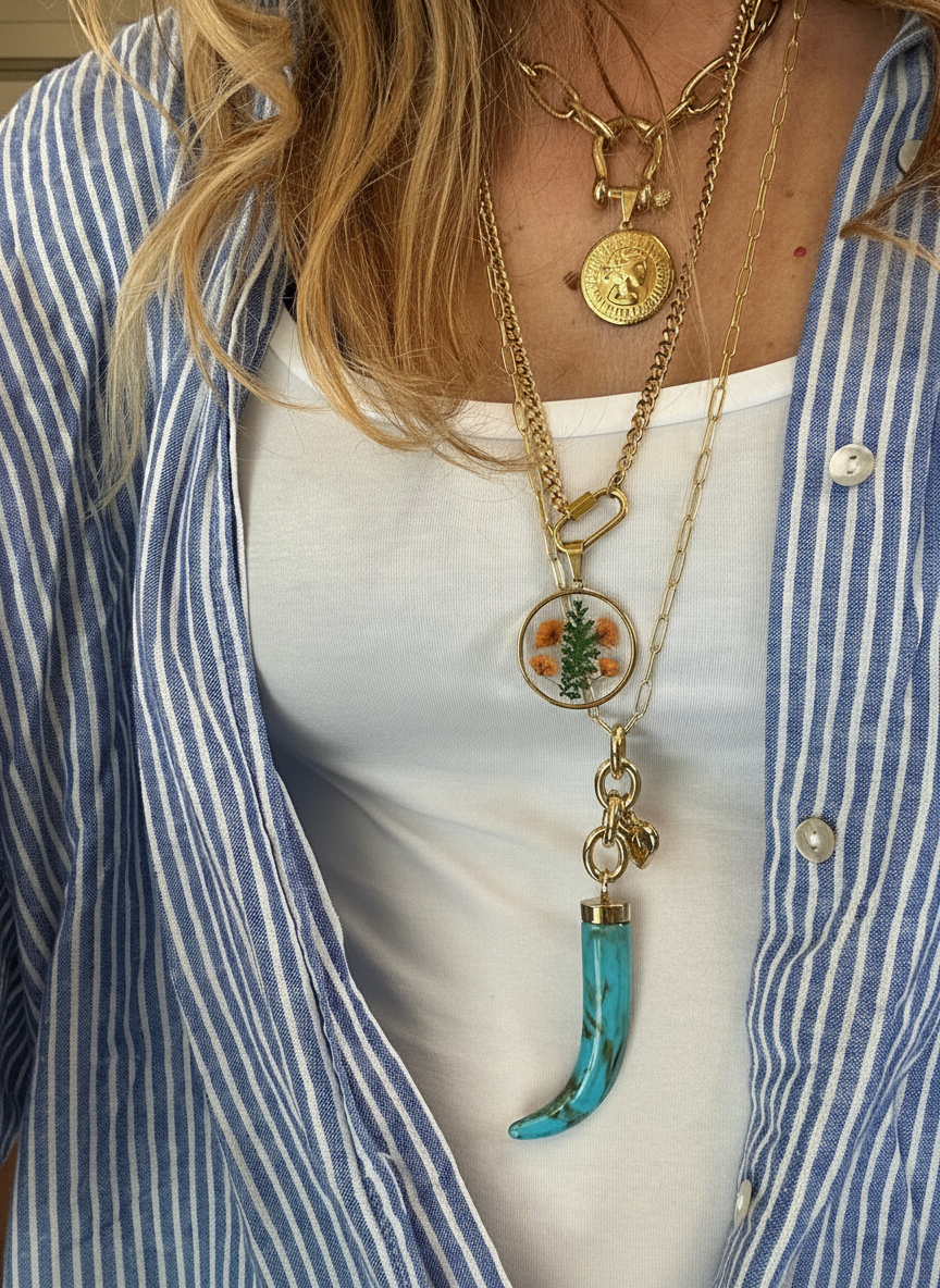 Collana in acciaio inossidabile anallergico e waterproof "India"